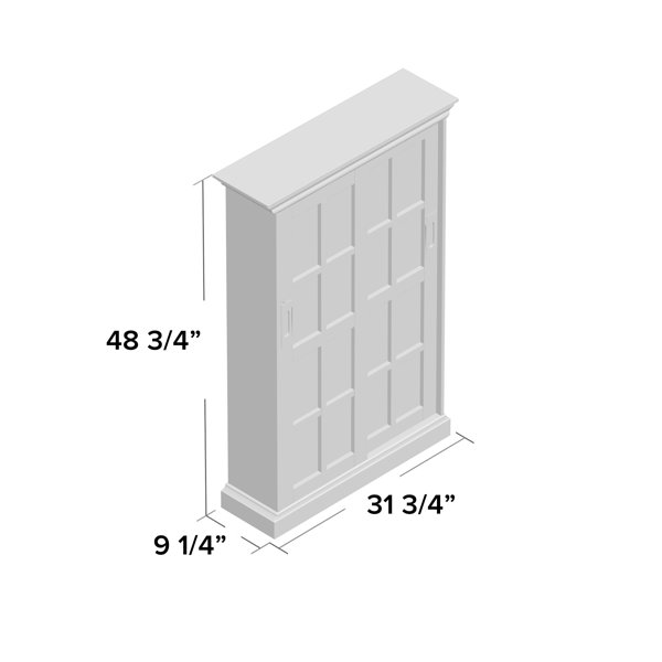 Winston Porter Sliding Door Multimedia in White & Reviews Wayfair